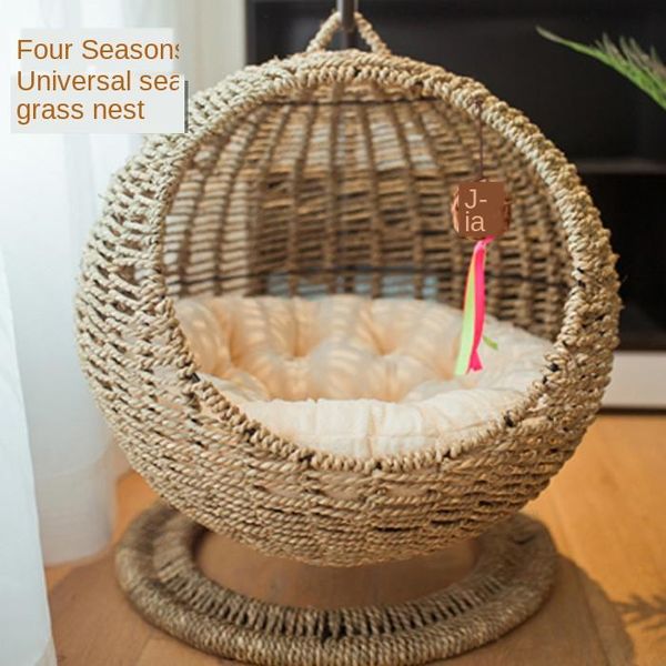 round winter cat's nest general purpose for semi closed opening with pad washable cat bed house basket pet supplies cat hammock 
round winter cat's nest general purpose for semi closed opening with pad washable cat bed house basket pet supplies cat hammock