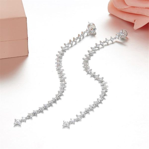 sljely long 925 sterling silver jewelry micro cubic zirconia starry star earrings design for women wedding party1
sljely long 925 sterling silver jewelry micro cubic zirconia starry star earrings design for women wedding party1