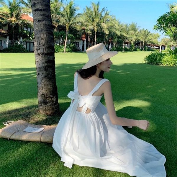 2021 new open back dressed in medium length summer bohemia holiday sweet bow fine skirt female dress q3o1, Black;gray
2021 new open back dressed in medium length summer bohemia holiday sweet bow fine skirt female dress q3o1, Black;gray