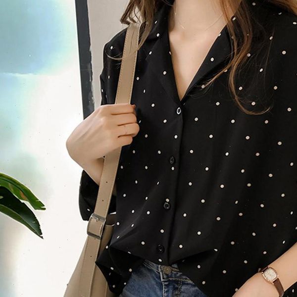 trend women blouse long sleeve polka dot turn down collar casual ladies button shirts plus size chiffon blouse blusas mujer, White
trend women blouse long sleeve polka dot turn down collar casual ladies button shirts plus size chiffon blouse blusas mujer, White