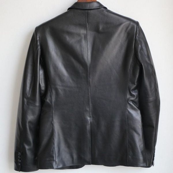 men's leather & faux italian design work brose elegant real form sheepskin soft coat high-end fashion coat1, Black
men's leather & faux italian design work brose elegant real form sheepskin soft coat high-end fashion coat1, Black