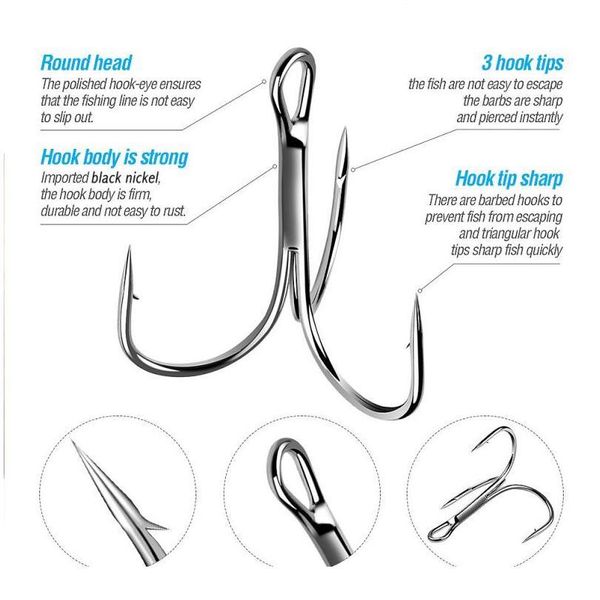 50pcs/ set treble fishing hooks barbed fishhooks super sharp carp triple hooks sea tackle accessories with 3 claws ha jllrye
50pcs/ set treble fishing hooks barbed fishhooks super sharp carp triple hooks sea tackle accessories with 3 claws ha jllrye