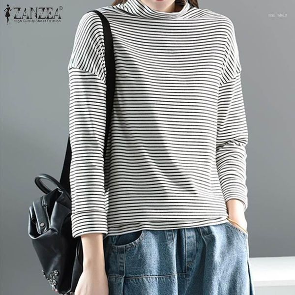 zanzea women's stripe blouse 2020 vintage turtleneck shirts casual long sleeve blusas female pullovers plus size tunic 5xl1, White
zanzea women's stripe blouse 2020 vintage turtleneck shirts casual long sleeve blusas female pullovers plus size tunic 5xl1, White