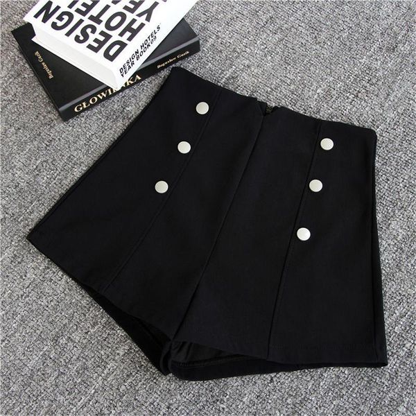 women's shorts spring summer mini women elastic a-line high waist female casual button black wide leg woman solid q26601, White;black
women's shorts spring summer mini women elastic a-line high waist female casual button black wide leg woman solid q26601, White;black