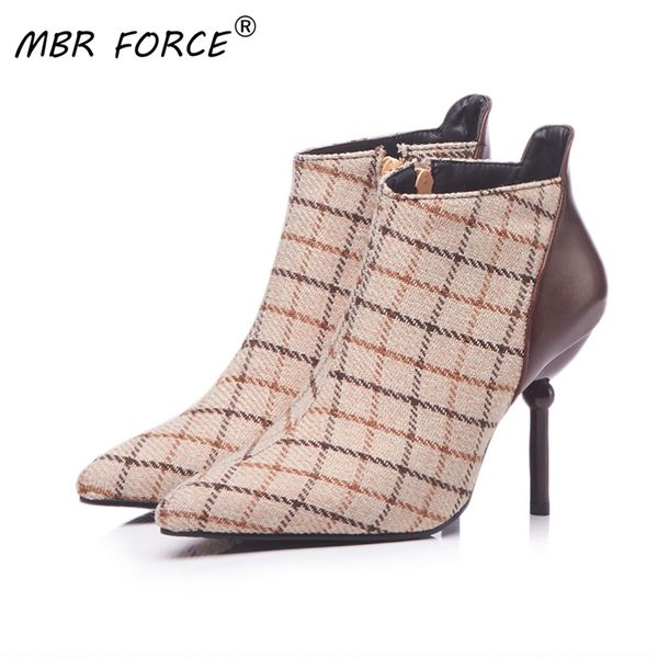 mbr force fashion boots women pointed toe thin high heels lattice elegant ankle boot woman ladies botines botas mujer zip, Black
mbr force fashion boots women pointed toe thin high heels lattice elegant ankle boot woman ladies botines botas mujer zip, Black