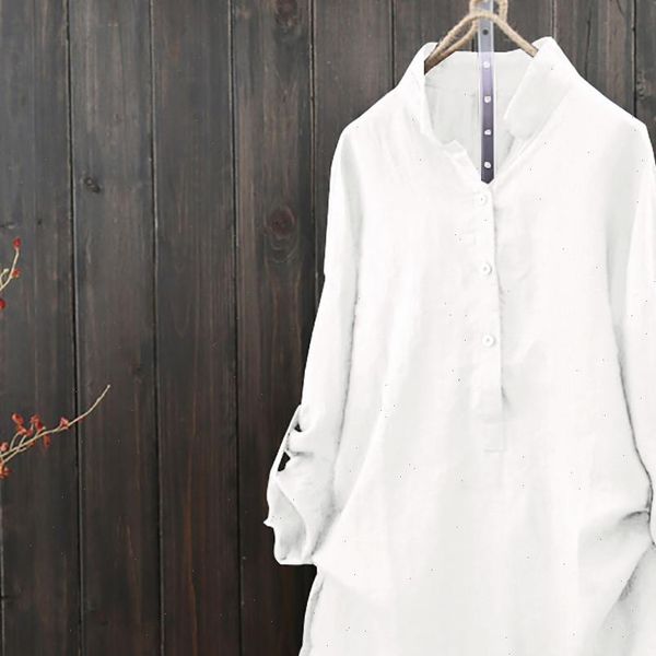 new women blouses autumn loose button long sleeve long shirt dress blouse plus size casual solid cotton blusas, White
new women blouses autumn loose button long sleeve long shirt dress blouse plus size casual solid cotton blusas, White