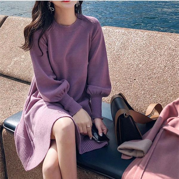 women's sweaters 2021 and winter korean version of loose round-collar sleeve, red-tempered lady lantern long sweater woman1, White;black
women's sweaters 2021 and winter korean version of loose round-collar sleeve, red-tempered lady lantern long sweater woman1, White;black