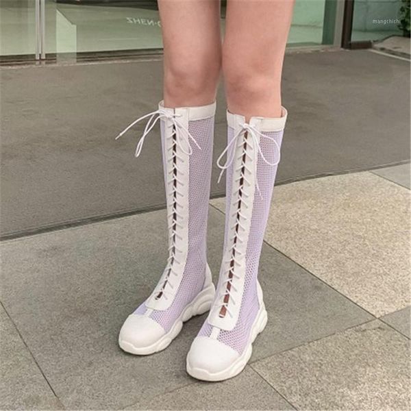 pxelena punk goth women summer knee high mesh boots large size 34-45 flat platform soft comfort lace up gladiator sandals shoes1, Black
pxelena punk goth women summer knee high mesh boots large size 34-45 flat platform soft comfort lace up gladiator sandals shoes1, Black