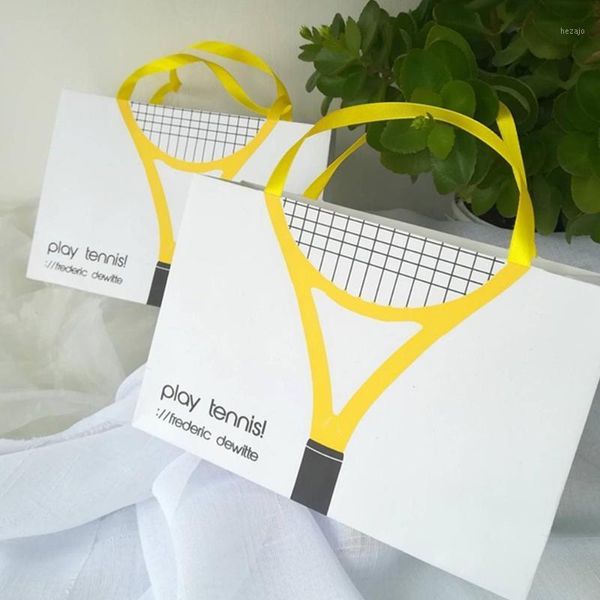 personalized paper bags with logo tennis and yellow satin ribbon 20*14*7 cm custom party small paper bag for business gift,1
personalized paper bags with logo tennis and yellow satin ribbon 20*14*7 cm custom party small paper bag for business gift,1