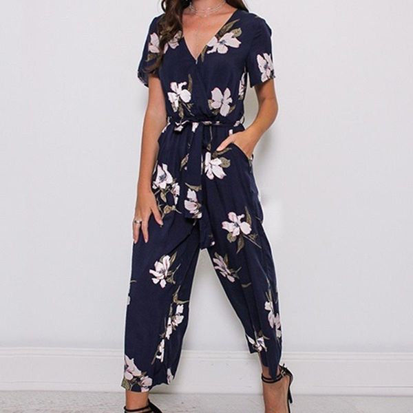 new women printing short sleeve v neck fashion jumpsuit for summer beach party enterizos para mujer largos elegantes, Black;white
new women printing short sleeve v neck fashion jumpsuit for summer beach party enterizos para mujer largos elegantes, Black;white