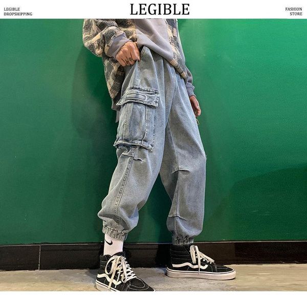legible man 2020 high street hip hop fashion jeans men's tooling pocket harajuku summer denim harem pants male casual jeans1, Blue
legible man 2020 high street hip hop fashion jeans men's tooling pocket harajuku summer denim harem pants male casual jeans1, Blue
