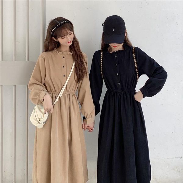 casual dresses 2021 spring autumn woman dress korean vintage female elegant midi for women long sleeve vestido de mujer pph31521, Black;gray
casual dresses 2021 spring autumn woman dress korean vintage female elegant midi for women long sleeve vestido de mujer pph31521, Black;gray
