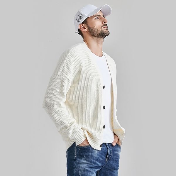 huncher mens knitted cardigan men autumn winter sweater oversized korean fashion solid cardigans white sweaters for men 201117, White;black
huncher mens knitted cardigan men autumn winter sweater oversized korean fashion solid cardigans white sweaters for men 201117, White;black