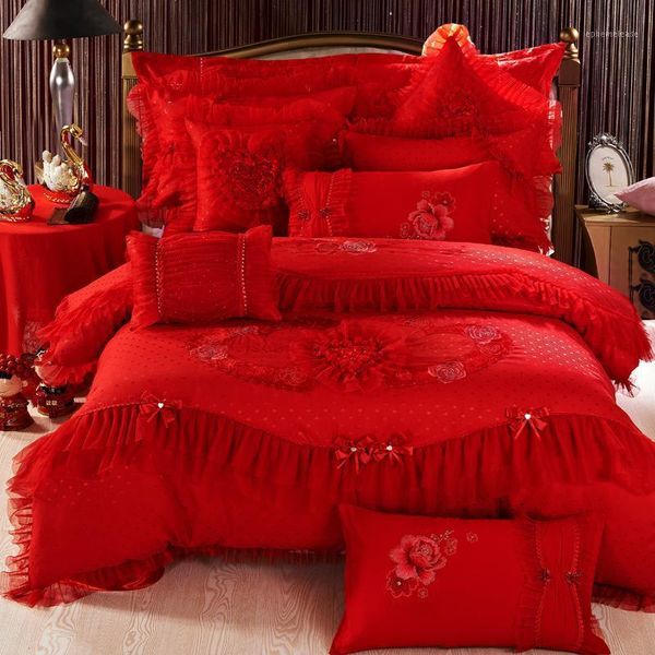 4/6/10 pcs oriental lace king size bedding set red pink stain wedding bed cotton bed spread duvet cover set1
4/6/10 pcs oriental lace king size bedding set red pink stain wedding bed cotton bed spread duvet cover set1