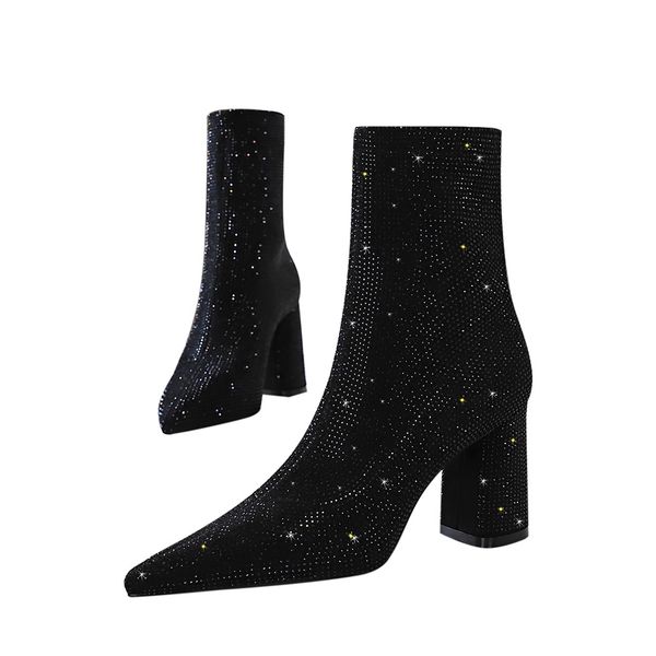 2021 autumn/winter korean style pointed toe high heel short boots ankle boots comfortable women's shoes high heels shoes women, Black
2021 autumn/winter korean style pointed toe high heel short boots ankle boots comfortable women's shoes high heels shoes women, Black