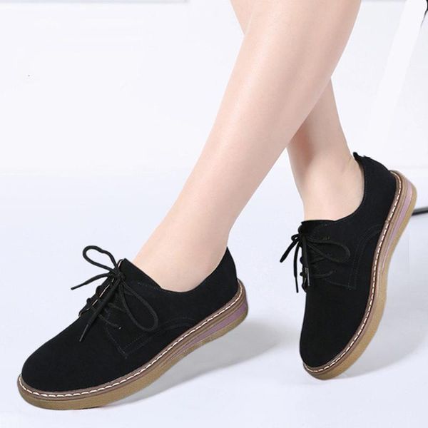 2020 autumn women sneakers oxford shoes flats shoes women leather suede lace up boat round toe flats moccasins, Black
2020 autumn women sneakers oxford shoes flats shoes women leather suede lace up boat round toe flats moccasins, Black