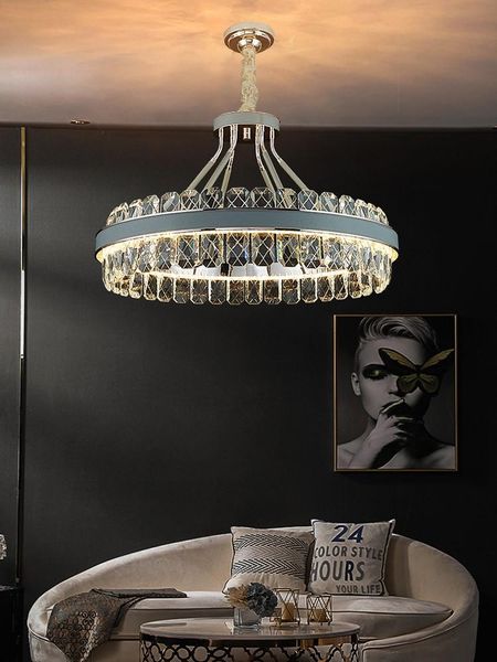 k9 crystal postmodern luxury chandelier lighting for dining living room bedroom villa hanging lamp round leather led chandeliers
k9 crystal postmodern luxury chandelier lighting for dining living room bedroom villa hanging lamp round leather led chandeliers