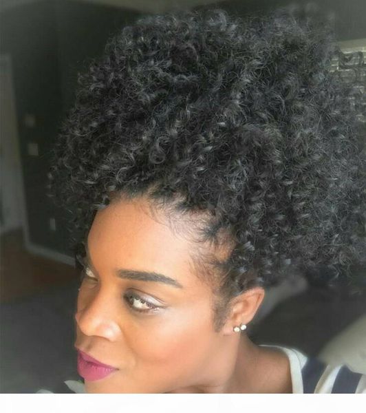 promotion one piece short high ponytail clip ponytails pony tail clip on hair extension human hair curly ponytail 120g more color, Black
promotion one piece short high ponytail clip ponytails pony tail clip on hair extension human hair curly ponytail 120g more color, Black