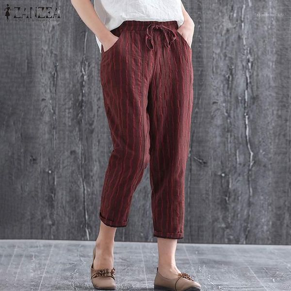women's pants & capris zanzea fashion linen harem women's striped trousers elastic waist turnip spring female button pantalon pala, Black;white
women's pants & capris zanzea fashion linen harem women's striped trousers elastic waist turnip spring female button pantalon pala, Black;white