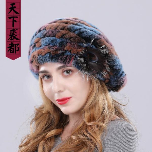 2020 winter berets for women knitted real rex fur hats caps with silver fur flower warm soft hats beret female, Blue;gray
2020 winter berets for women knitted real rex fur hats caps with silver fur flower warm soft hats beret female, Blue;gray
