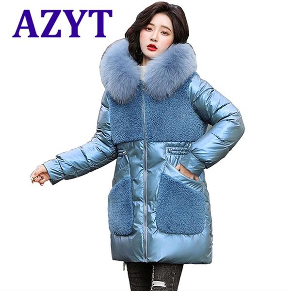 lambswool patchwork winter hooded long jacket 2021 new slim big fur collar women down jacket casual thicken down cotton coat, Black
lambswool patchwork winter hooded long jacket 2021 new slim big fur collar women down jacket casual thicken down cotton coat, Black