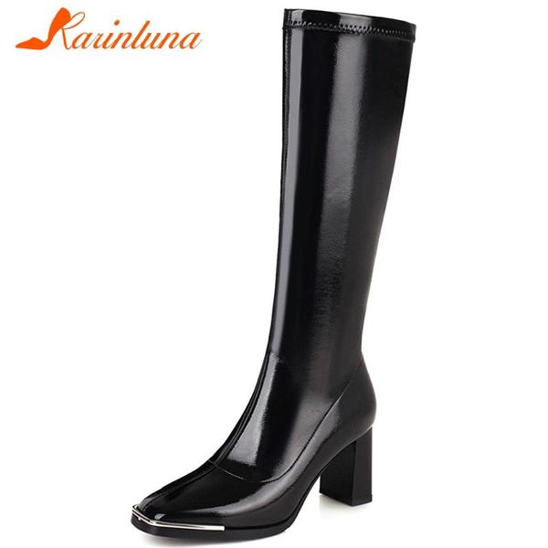 karin большой размер 31-43 женский 2020 zip boots площади toe толстые высокие каблуки по колено женщин сапоги лакированной кожи женская обув, Black
karin большой размер 31-43 женский 2020 zip boots площади toe толстые высокие каблуки по колено женщин сапоги лакированной кожи женская обув, Black