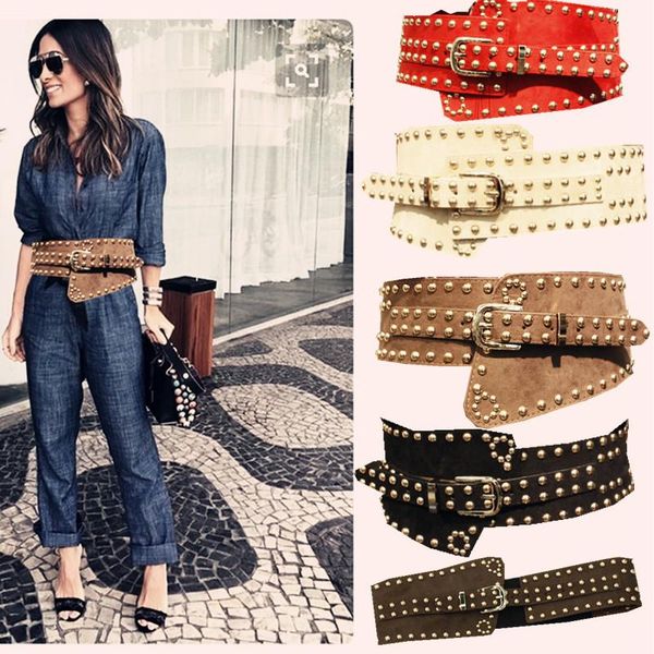 5 colors punk cummerbund elastic wide women belt vintage rivets belt adjustable buckle waistband fashion accessories for dress, Black;brown
5 colors punk cummerbund elastic wide women belt vintage rivets belt adjustable buckle waistband fashion accessories for dress, Black;brown