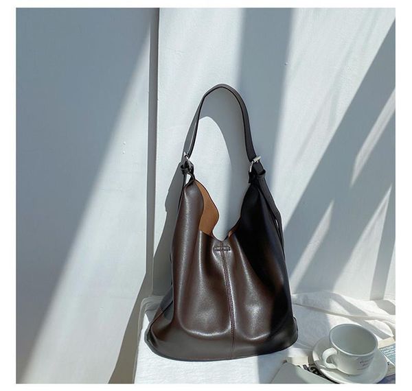 ins large-capacity bag handbags pu leather and winter new messenger bag fashion trend bucket shoulder bags