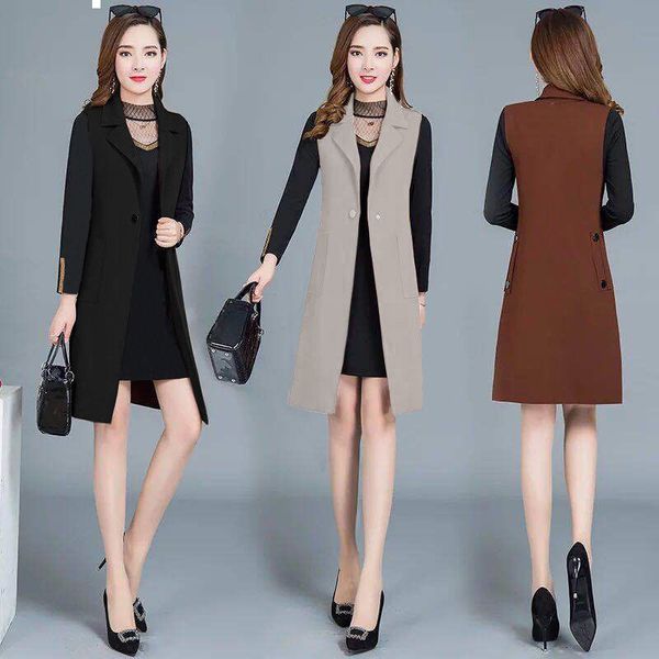 2021 new spring sleeveless female sweater vest y203 3efa, Black;white 
2021 new spring sleeveless female sweater vest y203 3efa, Black;white