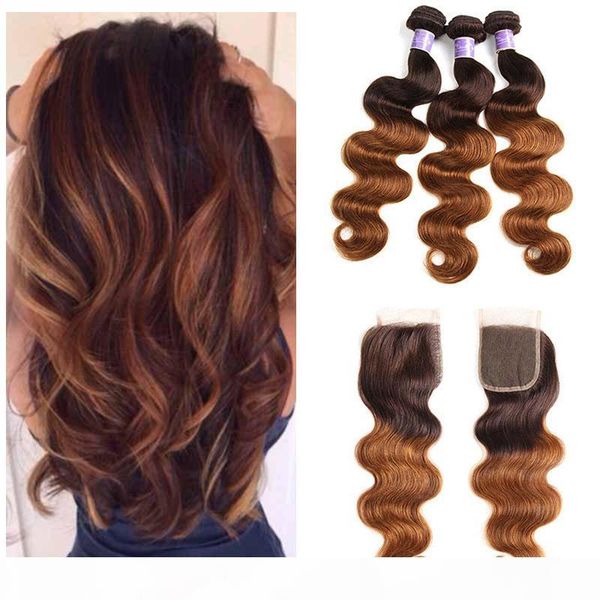 two tone 4 30# ombre body wave virgin hair bundles with lace closure dark to auburn brazilian human hair weaves with lace closure, Black;brown
two tone 4 30# ombre body wave virgin hair bundles with lace closure dark to auburn brazilian human hair weaves with lace closure, Black;brown