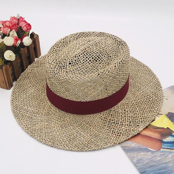2020 straw rope hollow wide-brimmed straw hats for men and women in summer, european and american style flat-ed wide-brimmed cowboy hats, Blue;gray
2020 straw rope hollow wide-brimmed straw hats for men and women in summer, european and american style flat-ed wide-brimmed cowboy hats, Blue;gray