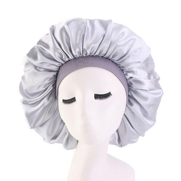 extra large print satin silky bonnet sleep cap with elastic band for women solid color head wrap, Blue;gray
extra large print satin silky bonnet sleep cap with elastic band for women solid color head wrap, Blue;gray