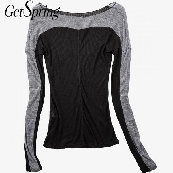 getspring women t-shirt color matching long sleeve gray t shirt women casual loose vintage t shirt 2021new clothes, White
getspring women t-shirt color matching long sleeve gray t shirt women casual loose vintage t shirt 2021new clothes, White