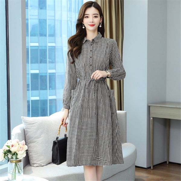 9k7xd plaid long skirtaline skirt dressdress new autumn dress women's style slim long sleeve korean version temperament lapel and slim, Black;gray
9k7xd plaid long skirtaline skirt dressdress new autumn dress women's style slim long sleeve korean version temperament lapel and slim, Black;gray