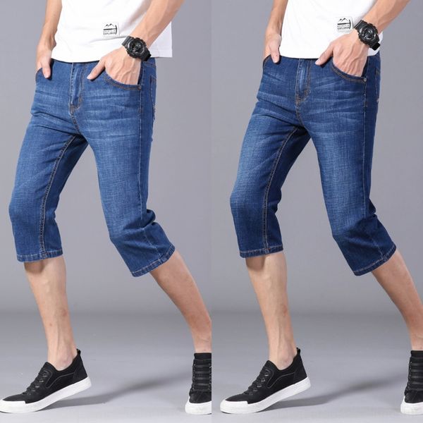 lmto4 and new ankle-length pants jeansjeans summer jeansmen's korean casual cropped cropped pants youth large size trendy thin men', Blue
lmto4 and new ankle-length pants jeansjeans summer jeansmen's korean casual cropped cropped pants youth large size trendy thin men', Blue