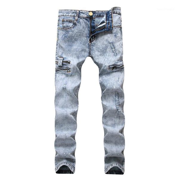 men's jeans 2021 men's slim straight waist elastic snow light blue trousers more size 28-38 40 421
men's jeans 2021 men's slim straight waist elastic snow light blue trousers more size 28-38 40 421