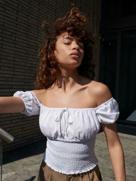ins waistband short sleeve t-shirt t-shirt shorts and shorts 2020 summer new sexyshoulder lace up short tights dfefb, White
ins waistband short sleeve t-shirt t-shirt shorts and shorts 2020 summer new sexyshoulder lace up short tights dfefb, White