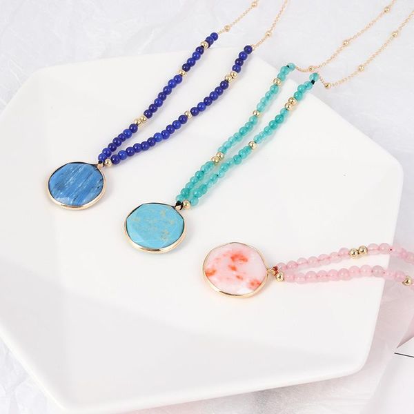 chains wholesale 6 pcs set faceted nature stone round pendant necklace delicate beads chain korean jewelry1, Silver
chains wholesale 6 pcs set faceted nature stone round pendant necklace delicate beads chain korean jewelry1, Silver