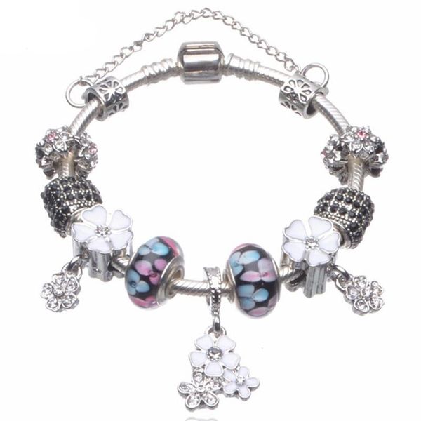 baopon christmas gift crystal flower pendant charm bracelets fits original beads bracelets bangles for women pulsera jewelry, Golden;silver
baopon christmas gift crystal flower pendant charm bracelets fits original beads bracelets bangles for women pulsera jewelry, Golden;silver