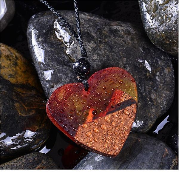 fashion vintage heart-shaped resin wood necklace handmade long rope wooden pendant necklace jewelry for men women christ jllvfz, Black
fashion vintage heart-shaped resin wood necklace handmade long rope wooden pendant necklace jewelry for men women christ jllvfz, Black