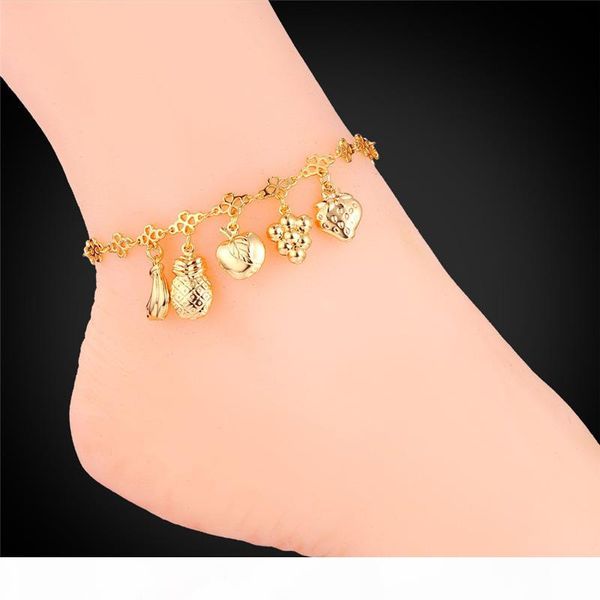 various fruits charms special ankle chains women jewelry 18k real gold platinum plated beautiful bracelets anklets, Red;blue
various fruits charms special ankle chains women jewelry 18k real gold platinum plated beautiful bracelets anklets, Red;blue