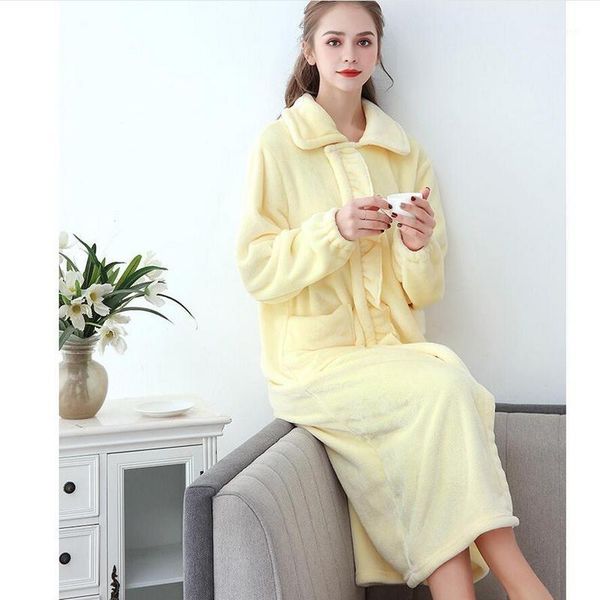 women's sleepwear 2021 coral velvet nightgowns women lengthened robes ladies winter flannel bathrobe autumn gown fleece pajamas lapel1, Black;red
women's sleepwear 2021 coral velvet nightgowns women lengthened robes ladies winter flannel bathrobe autumn gown fleece pajamas lapel1, Black;red