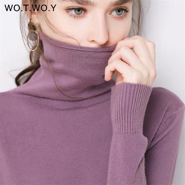 wotwoy autumn winter slim turtleneck sweater women basic bottoming knitwear women knitted cotton pullovers femme jumper new 201111, White;black
wotwoy autumn winter slim turtleneck sweater women basic bottoming knitwear women knitted cotton pullovers femme jumper new 201111, White;black