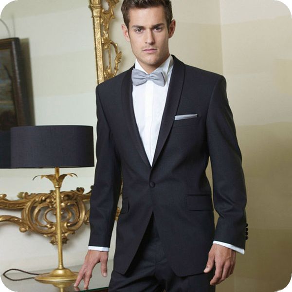 black men suits shawl lapel wedding suits blazer bridegroom groom wear custom made slim fit formal tuxedos prom party man jacket+pants, Black;gray
black men suits shawl lapel wedding suits blazer bridegroom groom wear custom made slim fit formal tuxedos prom party man jacket+pants, Black;gray