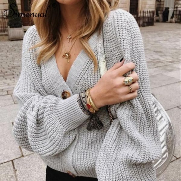 simenual casual fashion knitted cardigans sweater women solid basic autumn winter jumpers 2020 long sleeve button v neck sweater1, White
simenual casual fashion knitted cardigans sweater women solid basic autumn winter jumpers 2020 long sleeve button v neck sweater1, White