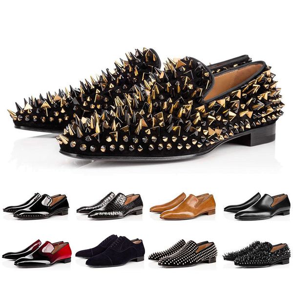 new classic men luxury loafers casual shoes triple black red matte patent leather spike designer sneakers for business wedding flat bottoms
new classic men luxury loafers casual shoes triple black red matte patent leather spike designer sneakers for business wedding flat bottoms