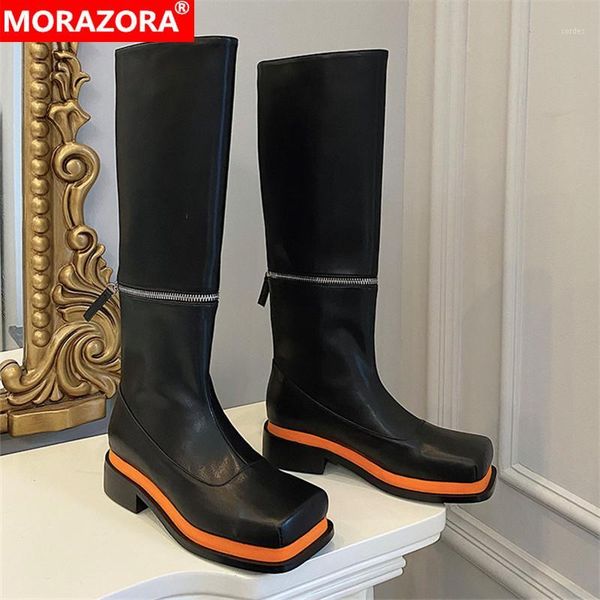 boots morazora 2021 genuine leather med heels square toe fashion knee high classic zip winter women black1, Black
boots morazora 2021 genuine leather med heels square toe fashion knee high classic zip winter women black1, Black