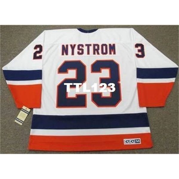 121 #23 bob nystrom new york islanders 1982 ccm vintage home hockey jersey or custom any name or number retro jersey, Black
121 #23 bob nystrom new york islanders 1982 ccm vintage home hockey jersey or custom any name or number retro jersey, Black