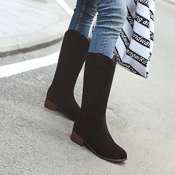 boots 2021 suede women high heel for autumn knee ladies shoes woman 33-43, Black 
boots 2021 suede women high heel for autumn knee ladies shoes woman 33-43, Black