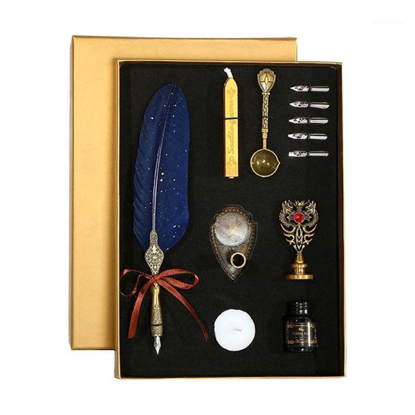 fountain pens sprinkle gold vintage feather quill dip calligraphy pen writing ink 5 nibs set stationery gift box d08b1
fountain pens sprinkle gold vintage feather quill dip calligraphy pen writing ink 5 nibs set stationery gift box d08b1